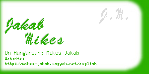 jakab mikes business card